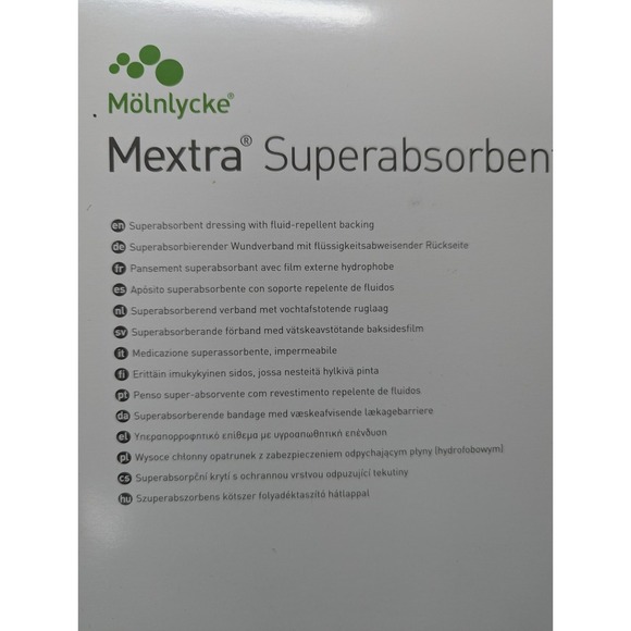 Qty 10 / Mextra Superabsorbent Dressing 9" x 11"  2/28/2027 Molnlycke - Picture 3 of 6